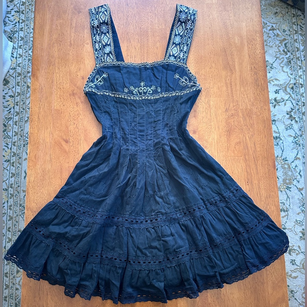 Free People Western Style Mini Dress
